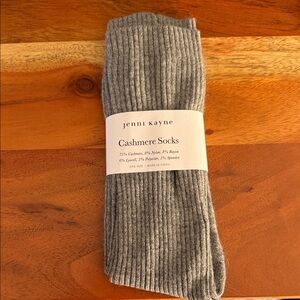 Jenni Kayne NWT Soft Gray Cashmere Blend Socks.